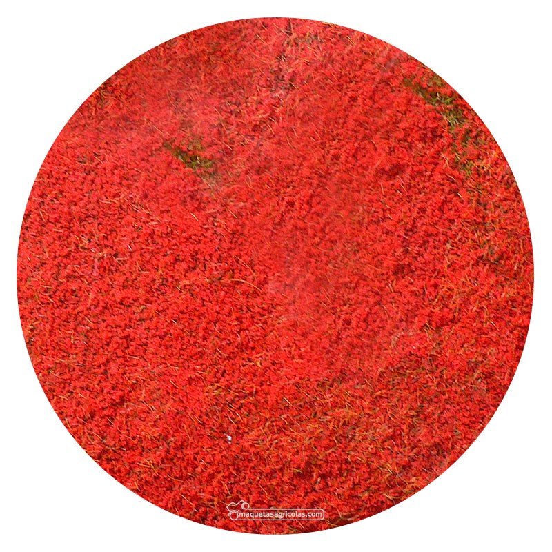 Manta que simula flores rojas 28x14 cm - Miniatura Heki 1588