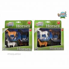 4 caballos de pie - Miniatura 1:32 - Kids Globe 570199