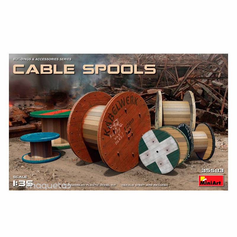 Kit bobinas de cable - Para Maquetar - Miniatura 1:35 - MiniArt 35583