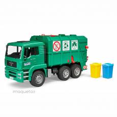 Camión de basura verde MAN TGA - Miniatura 1:16 - Bruder 02753