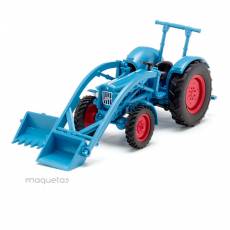Tractor Eicher King Tiger con cargador frontal - azul claro - Miniatura 1:87 - Wiking 087104