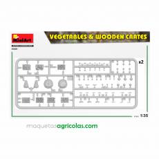 Kit con verduras y cajas de madera - Para Maquetar - Miniatura 1:35 - MiniArt 35629