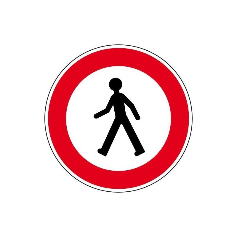 SEÑAL de trafico de prohibido peatones - Miniaturas 1:32 - Artisan 04632-1