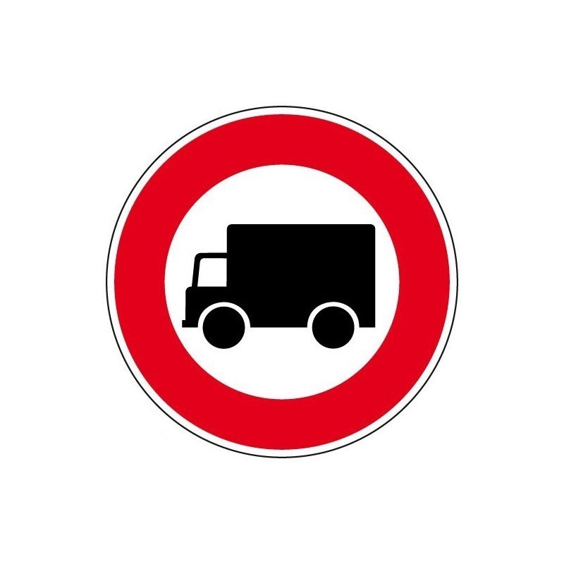 SEÑAL de trafico de prohibido camiones - Miniaturas 1:32 - Artisan 04632-9