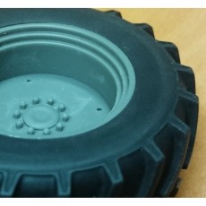 Conjunto 2 ruedas agrícolas traseras  61 x 24 mm gris - Miniaturas 1:32 - Artisan 04272G