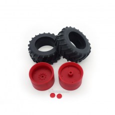 Conjunto 2 ruedas agrícolas traseras  61 x 24 mm rojas - Miniaturas 1:32 - Artisan 04272R despiece