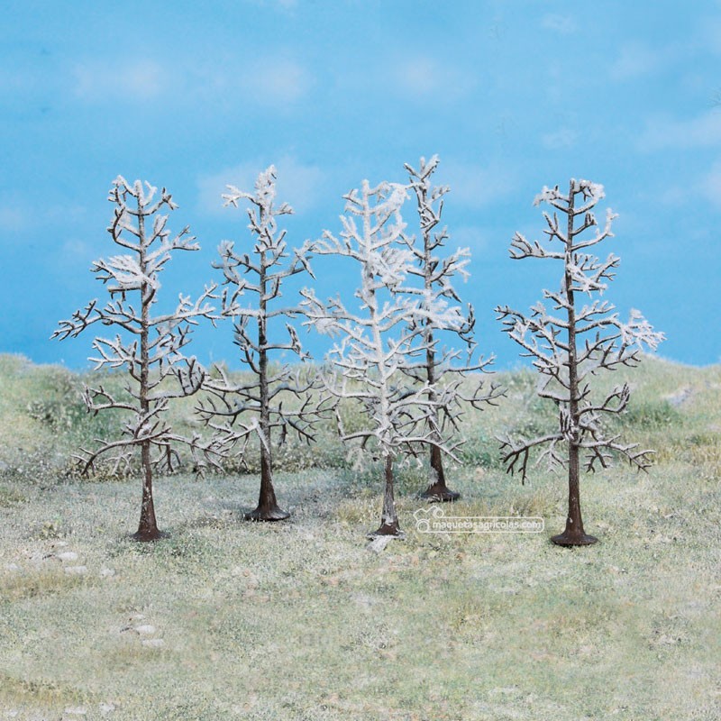 5 Arboles nevados de 10 cm - Miniatura Heki 2105