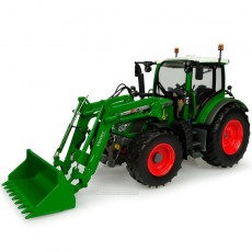 Tractor Fendt 516 con cargador frontal - Miniatura 1:32 - UH 4981 perfil
